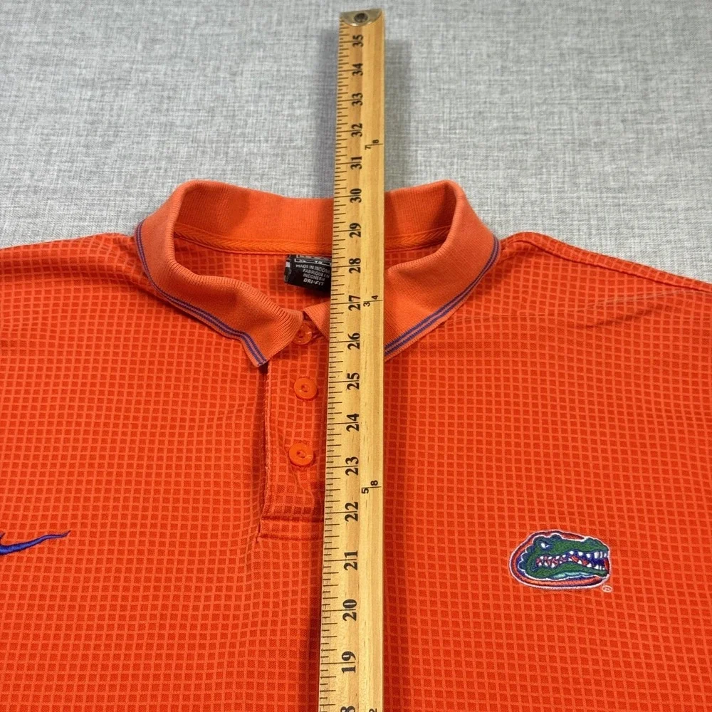 Nike Florida Gators Y2K Polo Shirt Men XL Orange NCAA Golf Dri-FIT Short Sleeve